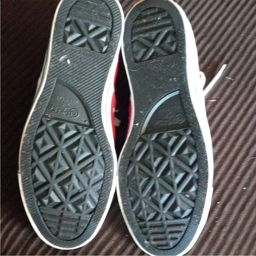 Converse Red Canvas High-Tops - Picture 5 of 7